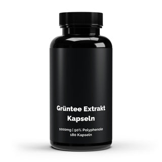 Grüntee Extrakt 1000mg + Zink/C/Piperin - 180 vegane Kapseln